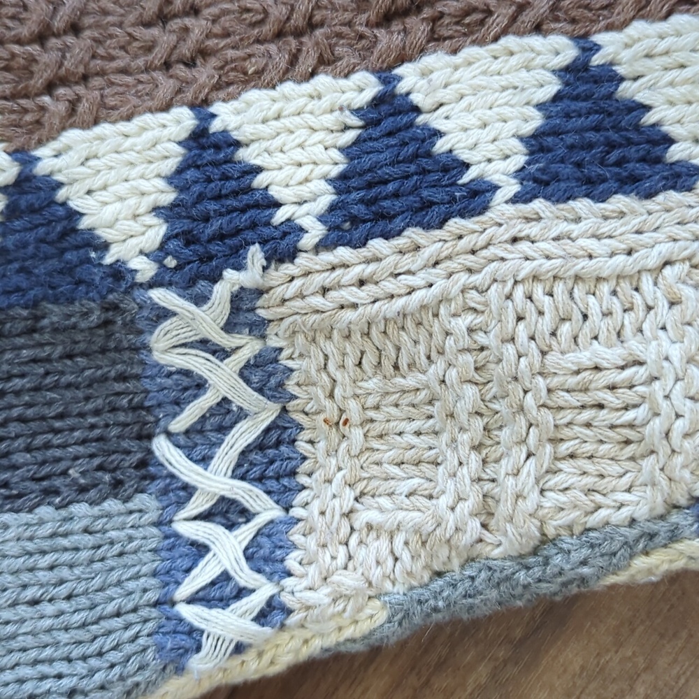 Patchwork Textured Knit Sweater - Picture 3 of 10